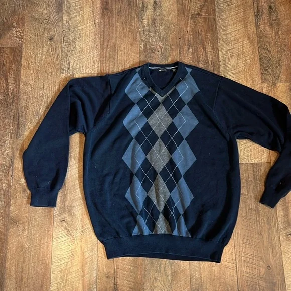MENS ARGYLE SWEATER - Picture 1 of 4